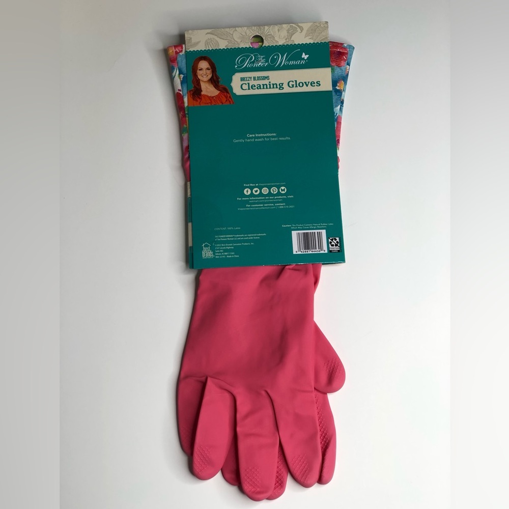 The Pioneer Woman Breezy Blossoms Cleaning Gloves NEW - Picture 2 of 2